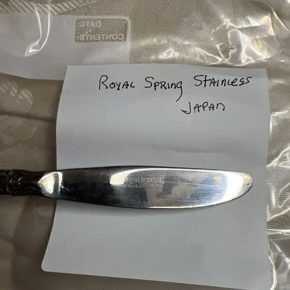Vintage Royal Spring Stainless Flatware Japan‎  1 Knife