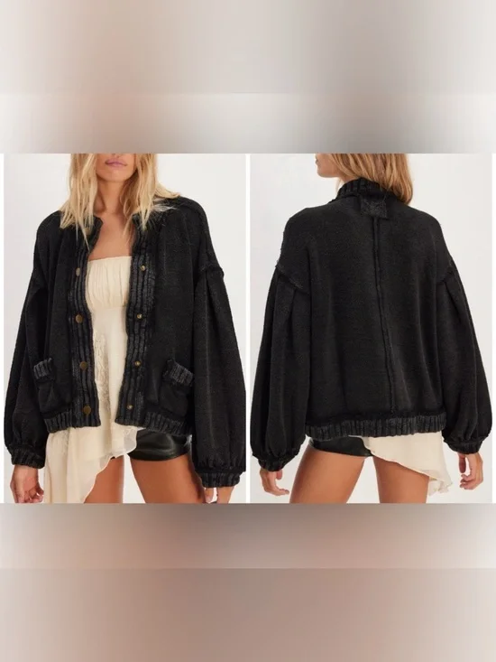 NWOT Free People We The Free Cute In This Cardi - black - XS