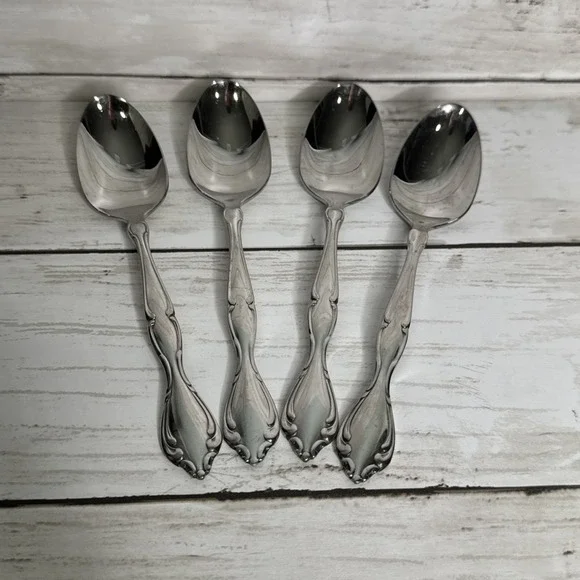 Oneida Community Cantata Stainless Silverware Flatware Spoons Set Of 4