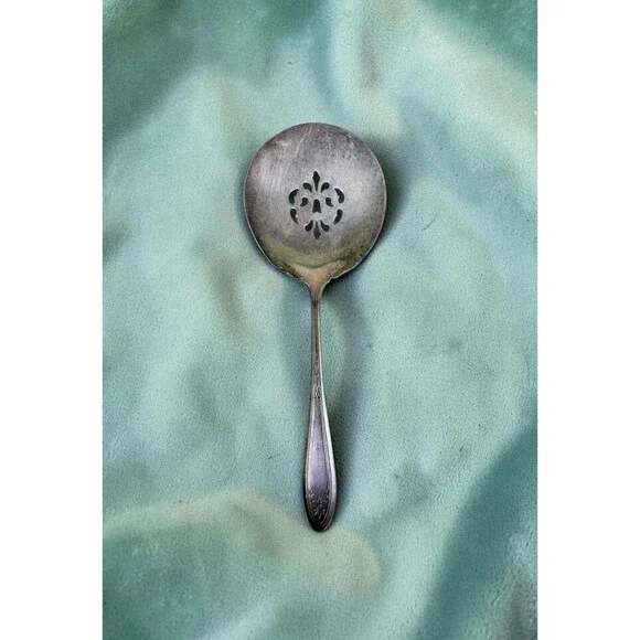 Antique Simeon L. & George H. Rogers Company Silverplate Server, Slotted Spoon