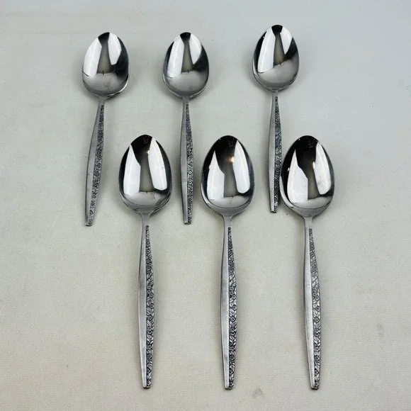 Bouquet by Coventry Place Oval Soup Spoon Set of 6 JH Stainless Japan Floral