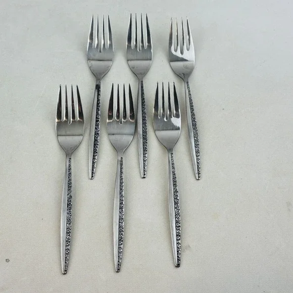 Bouquet by Coventry Salad Fork Set of 6 JH Stainless Japan Floral Flatware