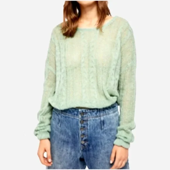 🌸New🌸 Free People Angel Sweater Green Small NWT