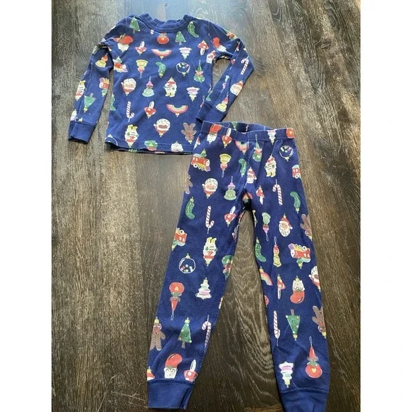 Hanna Andersson Christmas Ornaments Holiday Pajamas Longalls 5‎ unisex