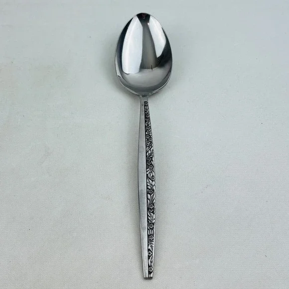 Bouquet by Coventry Serving Spoon JH Stainless Japan Floral Flatware