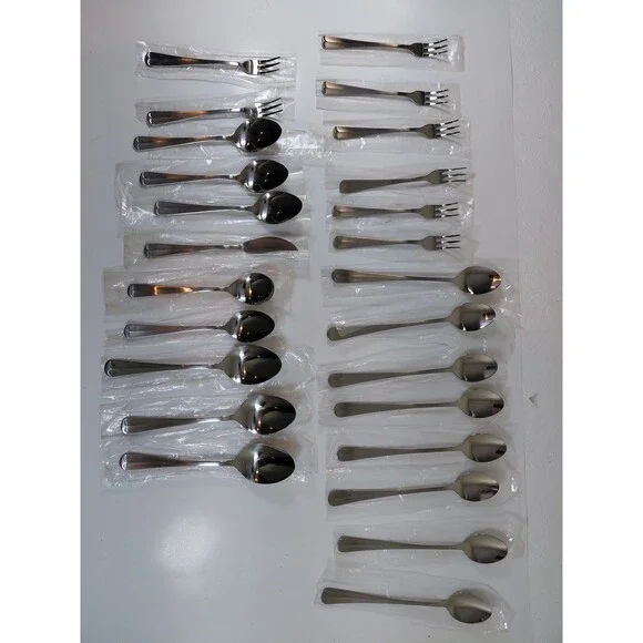 Barclay Geneve Stainless Steel Flatware Set - New Individually Wrapped Utensils