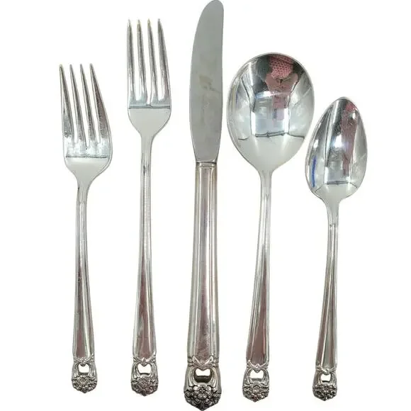 Rogers Brothers‎ Silverplate Eternally Yours Coquette 5 Piece Setting 3-8