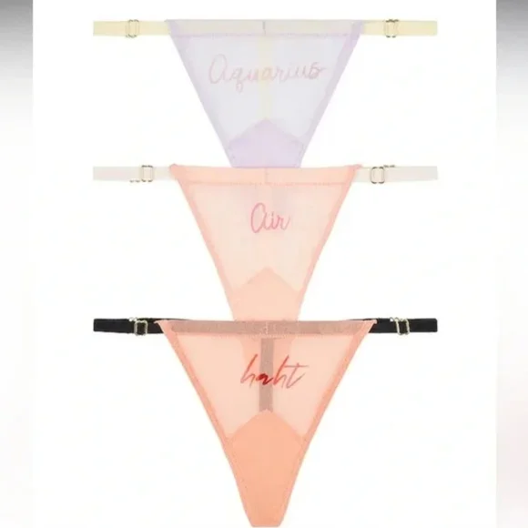 We Are HAH X Free People 3 Pack Panties - Cancer Thong Pack Adjustable OS - NEW