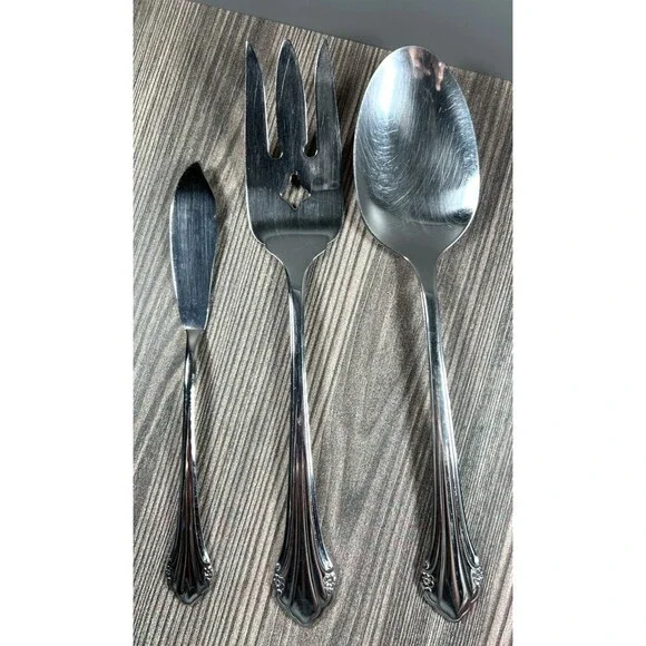 ONEIDA 1881 ROGERS BITTERSWEET REPOSE STAINLESS FLATWARE Serving Set