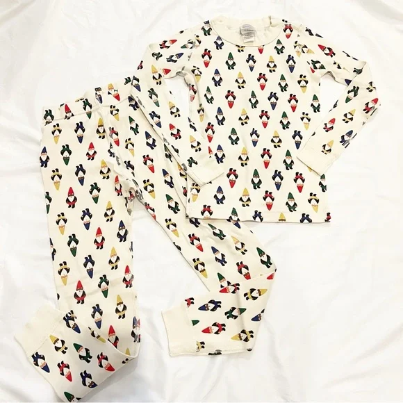 Hanna Andersson Holiday Pajamas Rainbow Gnomes Size 6-7