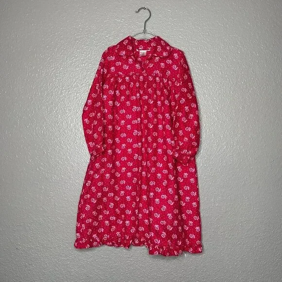 Pottery Barn Kids vintage floral flannel nightgown 4
