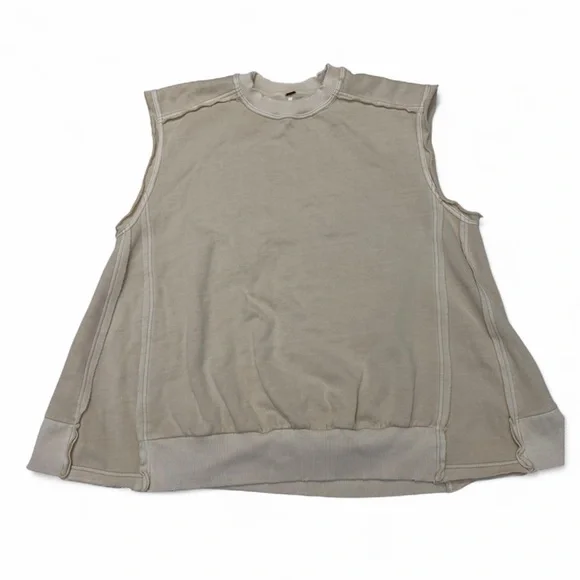 FP Movement by‎ Free People Cream Quilted Top