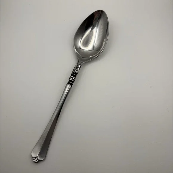 Orleans‎ Silver Stainless Serving Spoon Cherie Pattern