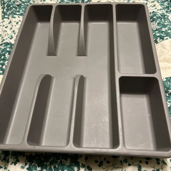 IKEA Flatware‎ Utensil Storage Drawer Divider Organizer Tray Gray Smacker 10x12