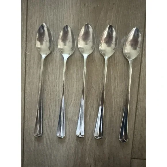 5 PCs Supreme by Towle ASHLEY Iced Tea Spoons 7 3/8 in Stainless‎ Korea 18/8