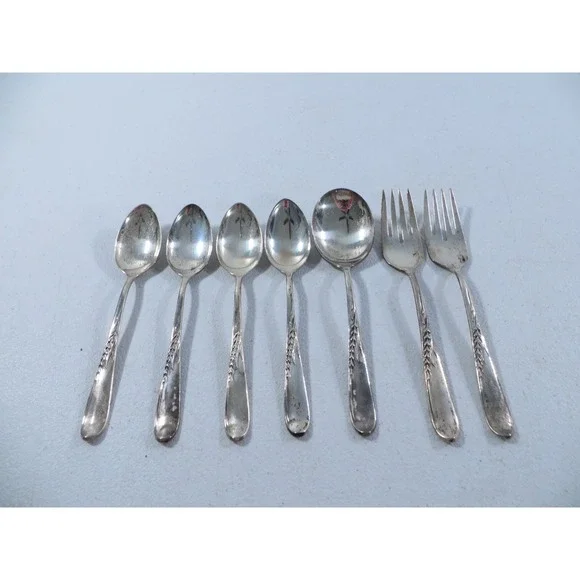 Vintage Reed & Barton Silver Wheat‎ Sterling Silver Silverware 7 Piece 250 Gram