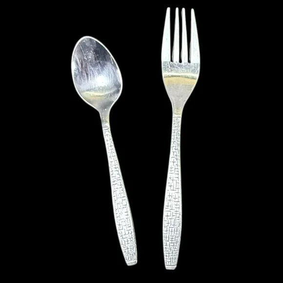 Lot of 2 Pieces TWA AIRLINE FLATWARE Fork‎ Spoon TRANS WORLD AIRLINES Vintage