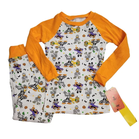 5T Toddler Boys Girls Mickey Mouse Minnie Mouse Halloween Pajamas Snug-Fit PJs