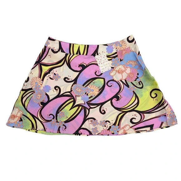 Free People Women's 12 Floral Retro Print A Line‎ Mini Skirt Sugar & Spice NWT