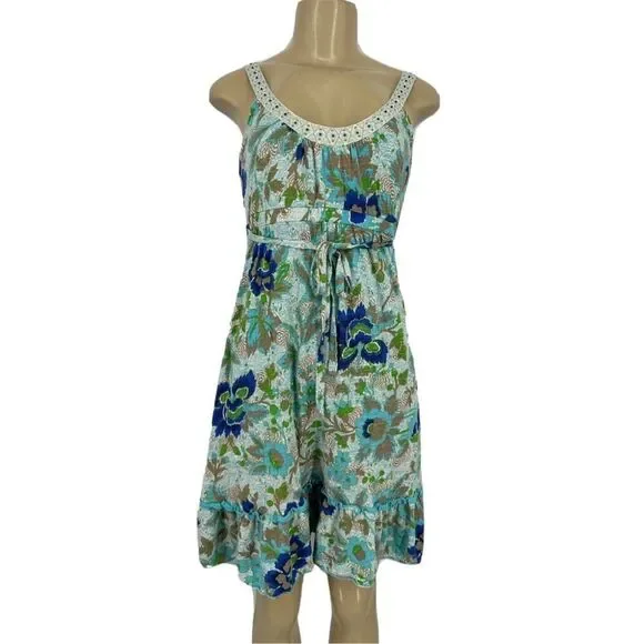 ✨Free People Beaded Neckline Jersey Floral Dress Size Small✨