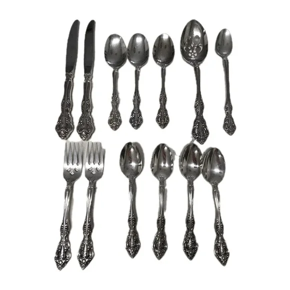 Oneida Michelangelo Heirloom Stainless Steel Flatware Mixed Lot of 13 Pieces VGC