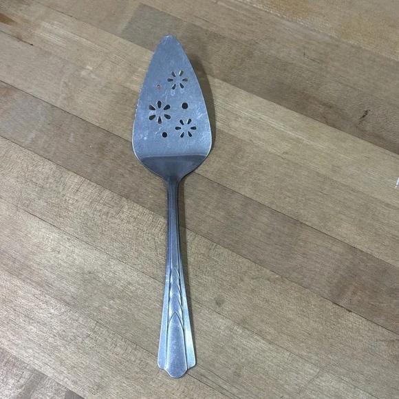 Ekco EKS7 Stainless Pie Server Glossy USA Chevron Geometric Center Flatware