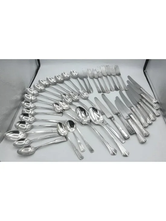45 Piece (Some Vintage) Craft Silverplate and Stainless Steel Flatware Mixed Lot