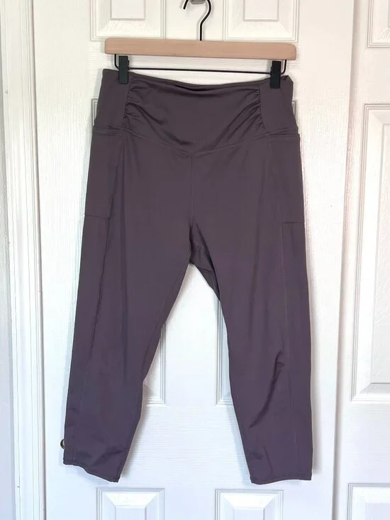 Free People Movement Ruched Waist Capri Leggings Kalamata Size Med