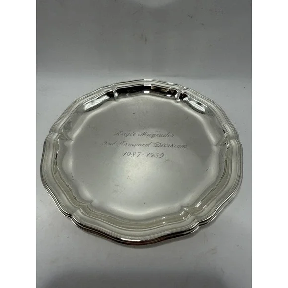 WMF Germany Engraved Silverplate Tray 3rd Armored Division‎ 1987–1989