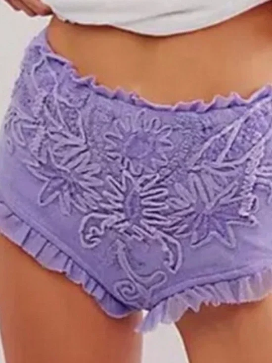 Free People Bloomer Shorties New Large Purple