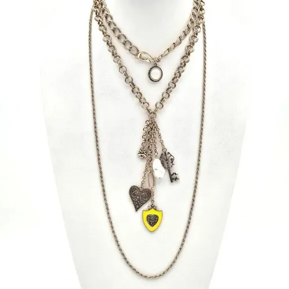 Free People Tate Layered Charm Necklace NWT