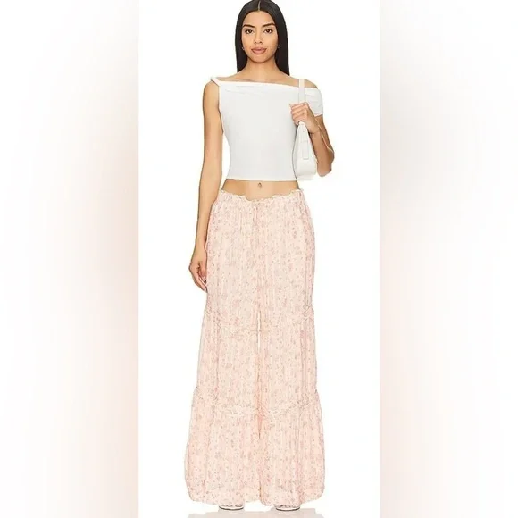 Free People Emmaline Tiered Pull-On Pants Small, Medium, and Large Sizes NWT