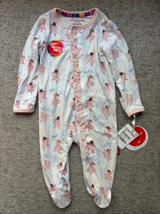 Magnetic Me pretty plies ballerina pajamas, new 0-3 Months NWT