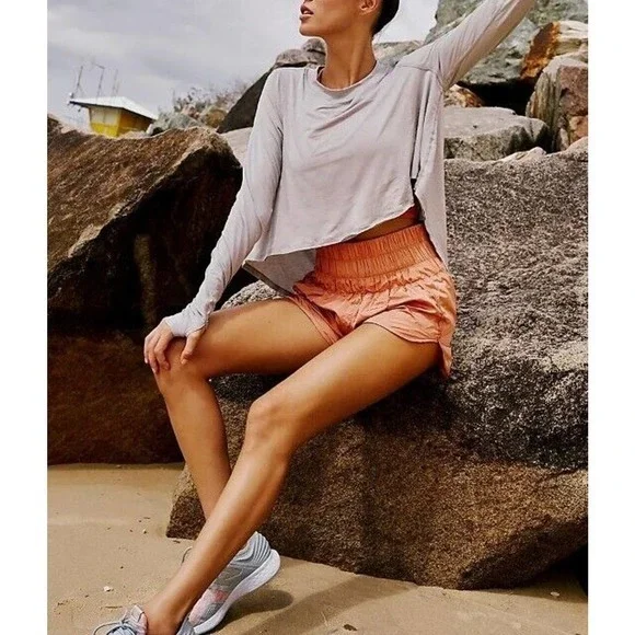 NEW wTag-FREE PEOPLE‎ Movement Terra Cott Shorts L
