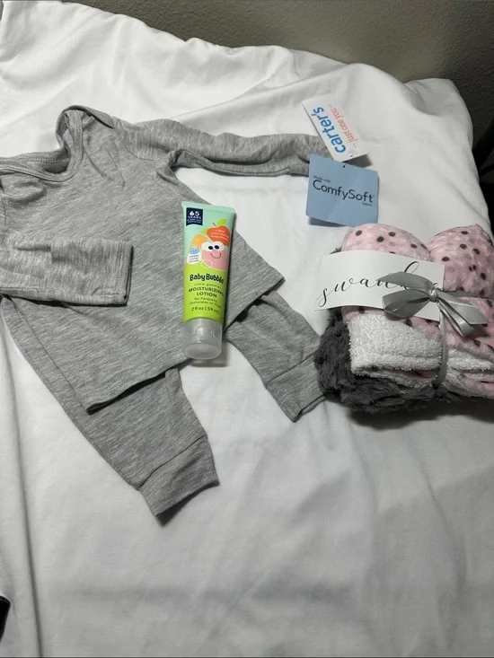 Carter's Gray ComfySoft Baby Two-Piece Sleep Set & more bundle NWT