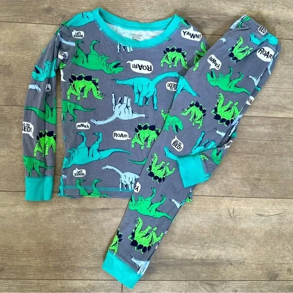 Carter’s 5T Toddler Boy Dinosaur 2 Pc Pajama Set Ultra Soft Stretchy