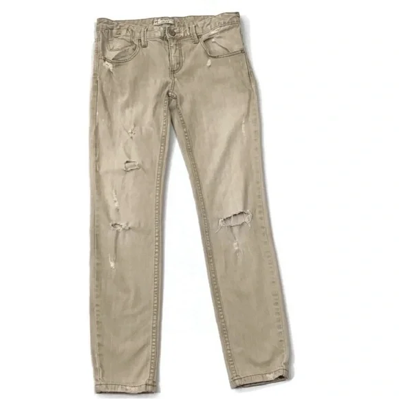 Free People Distressed Stretchy Jeans