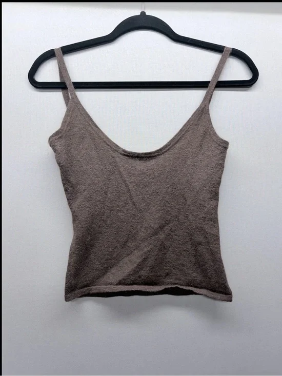 Free People Taupe Spaghetti Strap Cami