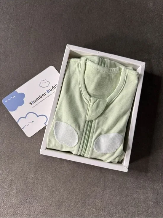 Slumber Buddy Sage Green Baby Sleep Sack Zip-Up Swaddle SMALL 1-3mth 8-14lbs NEW