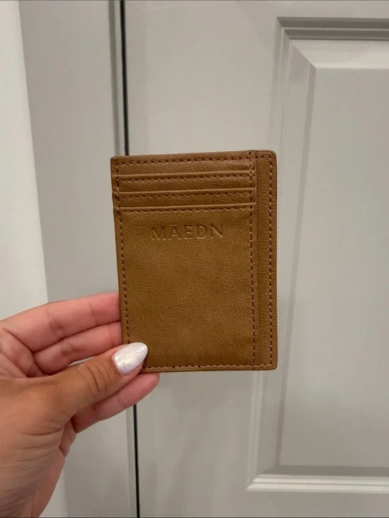 Brown Leather Card Holder - Slim Men's Wallet