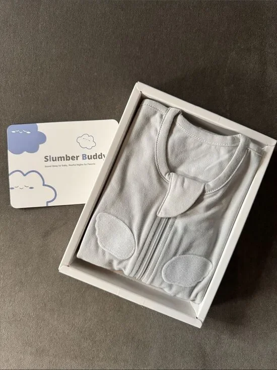 Slumber Buddy Gray Baby Sleep Sack Zip-Up Swaddle SMALL 1-3 Months 8-14lbs NEW