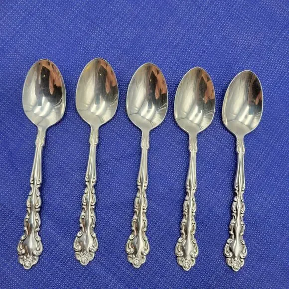 ONEIDA Community teaspoon Beethoven Silverplate Baroque Vintage Set 5