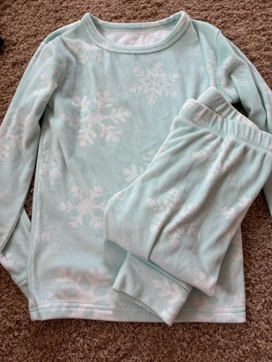 Cat & Jack Light Aqua Fleece Pajama set