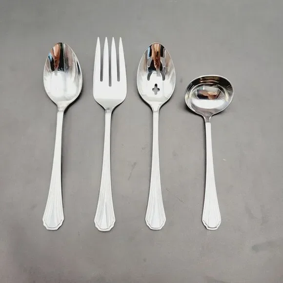 RARE Baker Hart & Stuart BST1 Stainless Steel 4 Serving Pieces Vtg