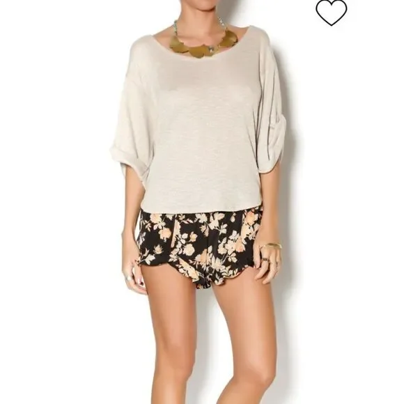Free People Beach Nani tee in beige size medium