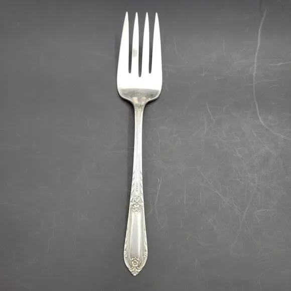Vintage Silverplate 1937 Cotillion by Wm Rogers Serving Fork