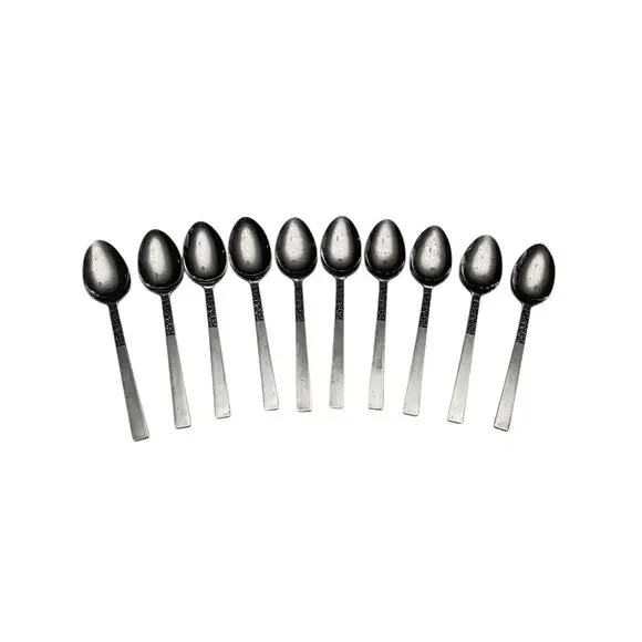 Vintage STANLEY ROBERTS Set Of 10 STAINLESS STEEL Spoon Set