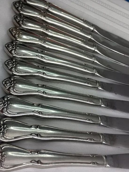 Oneida Arbor Rose set of 10 Dinner Knives Stainless Flatware