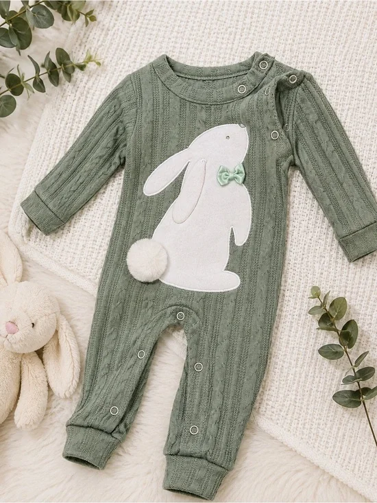 Sage green baby pajamas