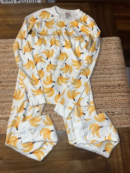 Hanna Andersson 2 pc pajamas size 14-16 Bananas
